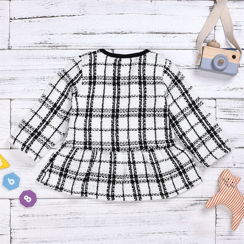Ensemble deux pièces bébé fille – Robe à carreaux en coton
