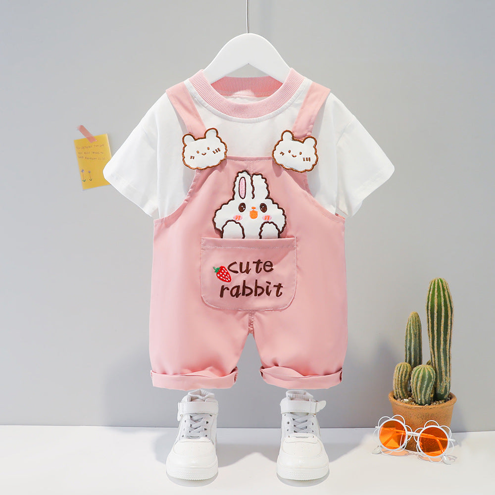 Cartoon Summer Baby Overalls – Cute Korean Style