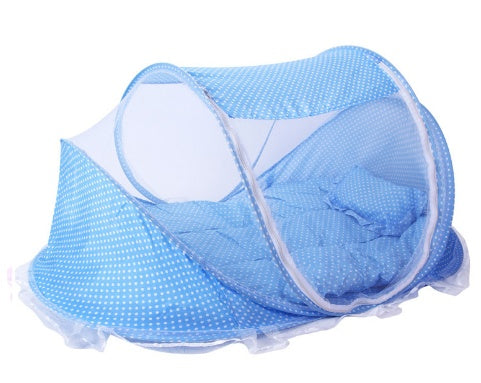 Foldable mosquito net for baby bed