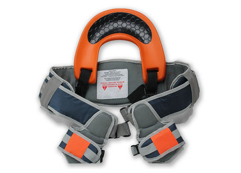 Hands-Free Shoulder Carrier with Ankle Straps and Cushioned Hip Seat Nylon Child Strap Rider Travel Back Frame Infant Saddle