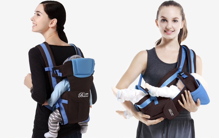 Ergonomic Double Shoulder Baby Carrier – Integrated Hip Seat