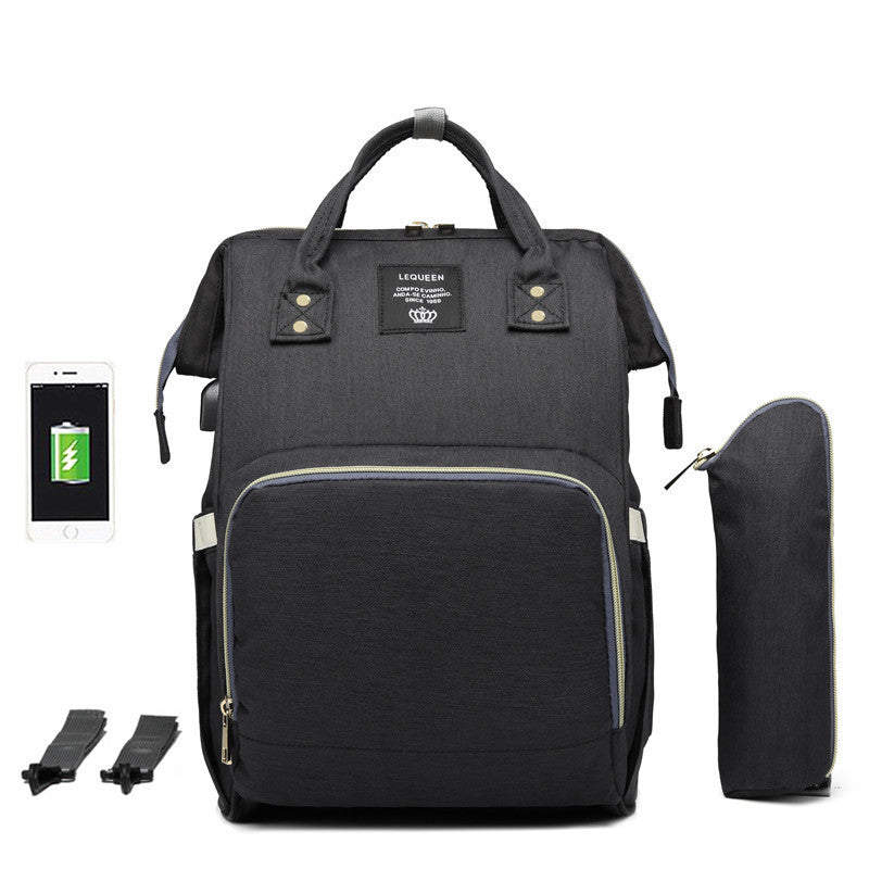 Grand sac maman LEQUEEN – Sac à langer multifonction