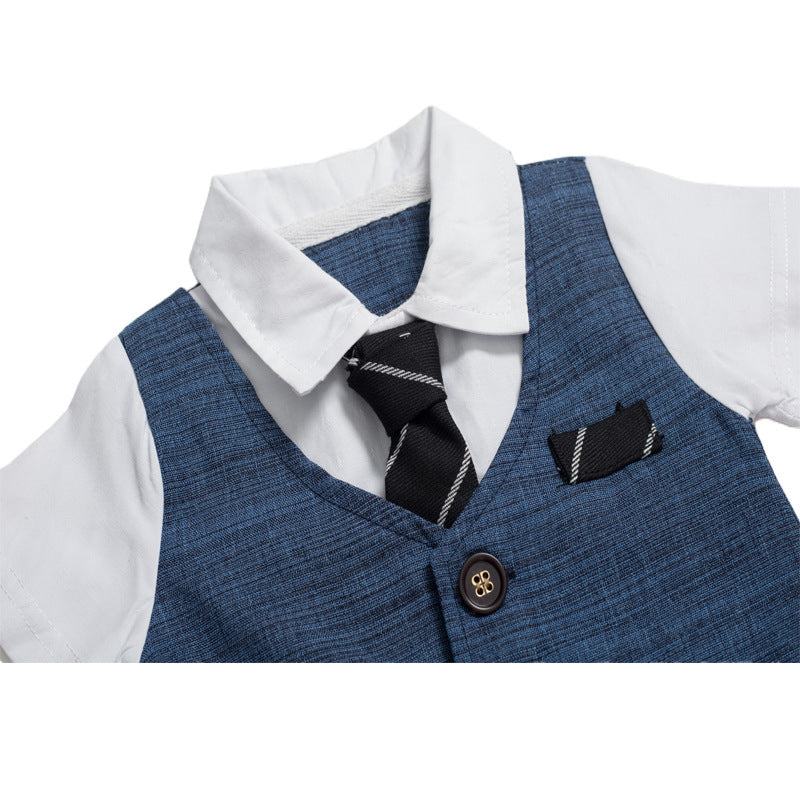 Combinaison bébé garçon – Style gentleman été