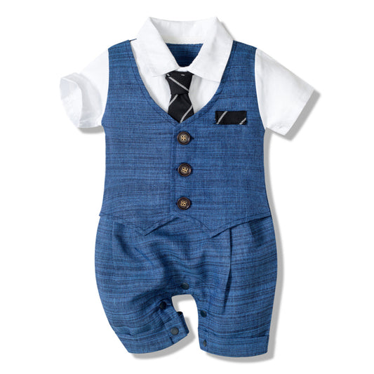 Combinaison bébé garçon – Style gentleman été