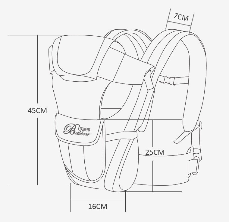 Ergonomic Double Shoulder Baby Carrier – Integrated Hip Seat