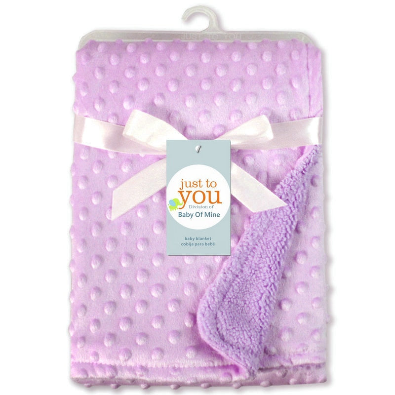 Couverture bébé à pois polaires — Lange doux double couche pour nouveau-né