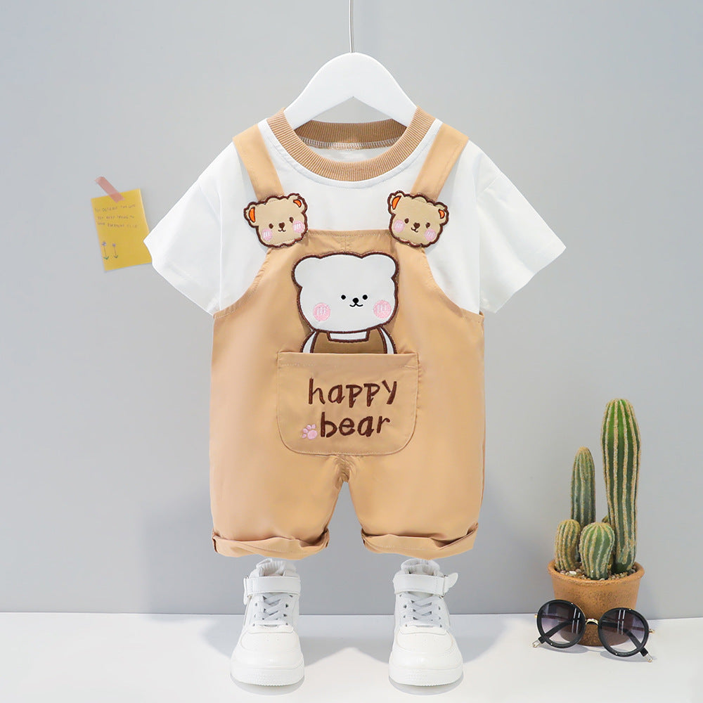 Cartoon Summer Baby Overalls – Cute Korean Style