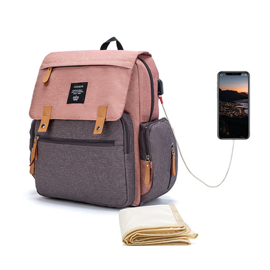 Grand sac maman LEQUEEN – Sac à langer multifonction