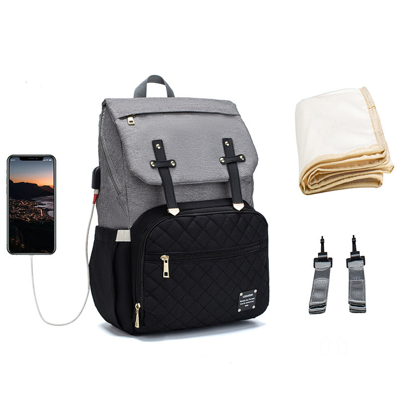Grand sac maman LEQUEEN – Sac à langer multifonction
