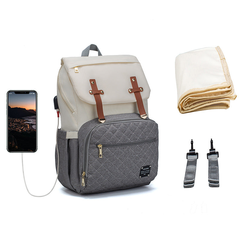 Grand sac maman LEQUEEN – Sac à langer multifonction