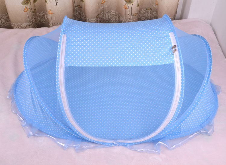 Foldable mosquito net for baby bed