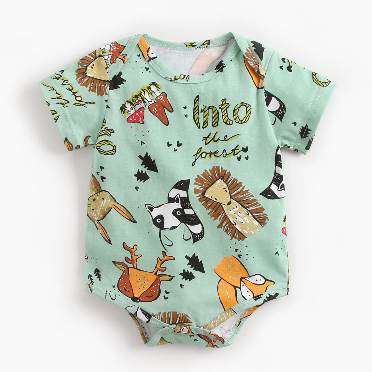 Body bébé cartoon manches courtes — 100% coton, mixte 0-3 ans