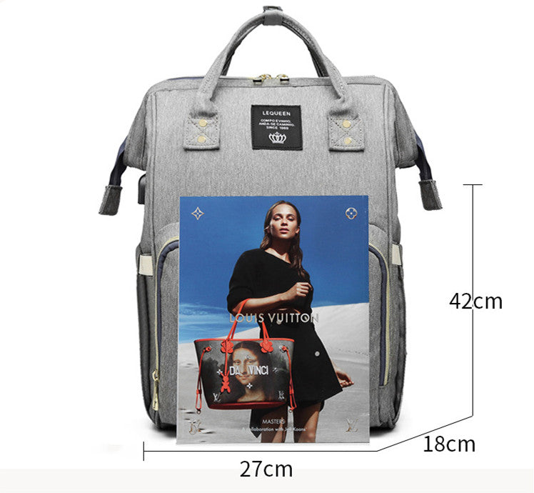 Grand sac maman LEQUEEN – Sac à langer multifonction