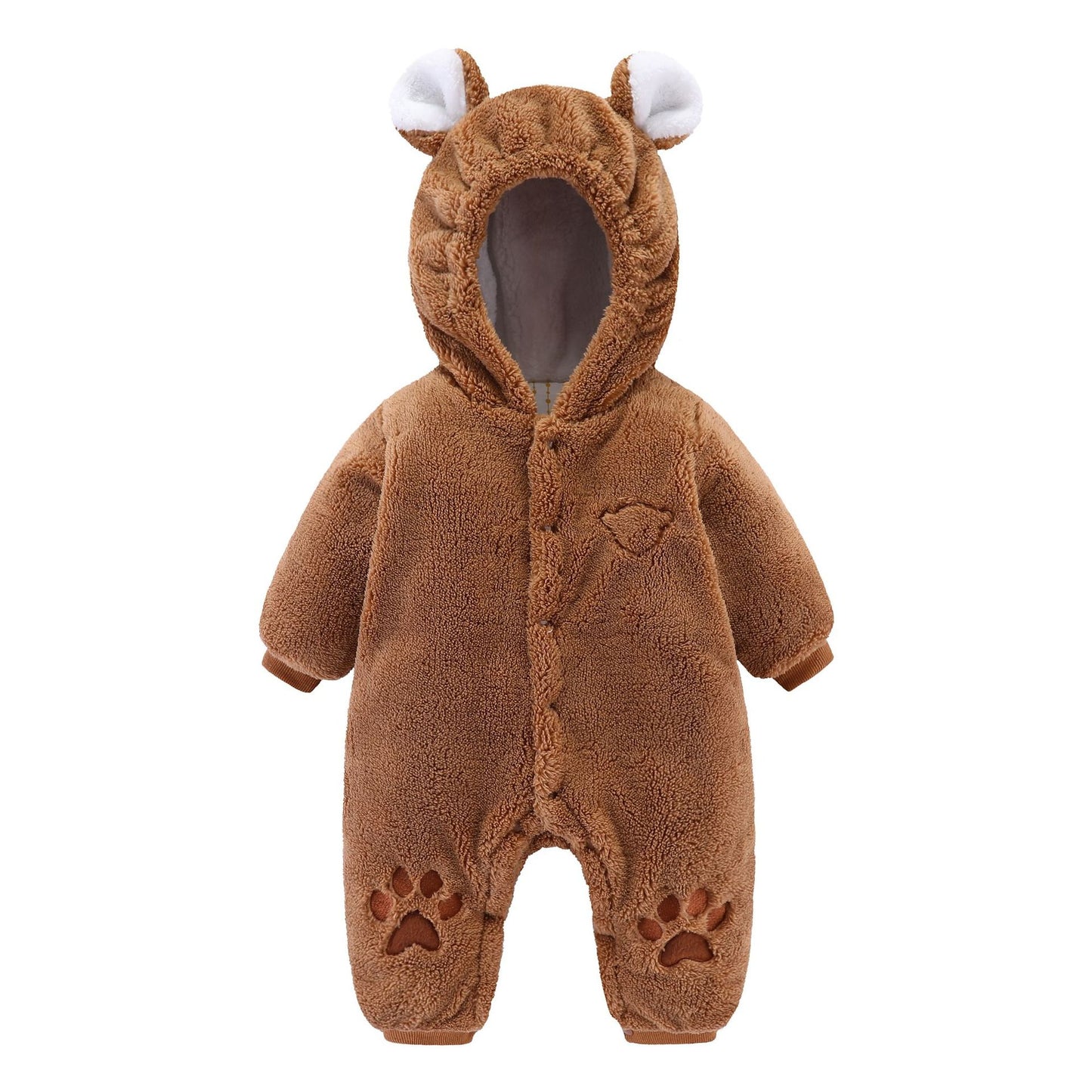 Quilted rice velvet baby sleepsuit for winter