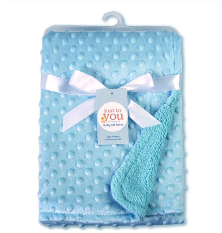 Couverture bébé à pois polaires — Lange doux double couche pour nouveau-né