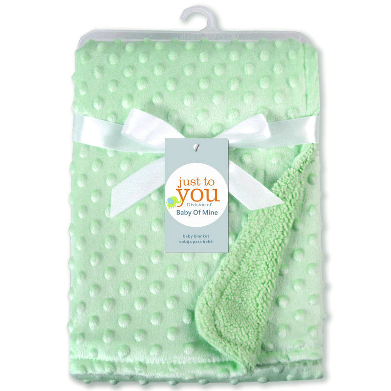 Couverture bébé à pois polaires — Lange doux double couche pour nouveau-né