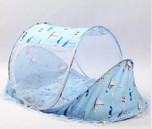 Foldable mosquito net for baby bed