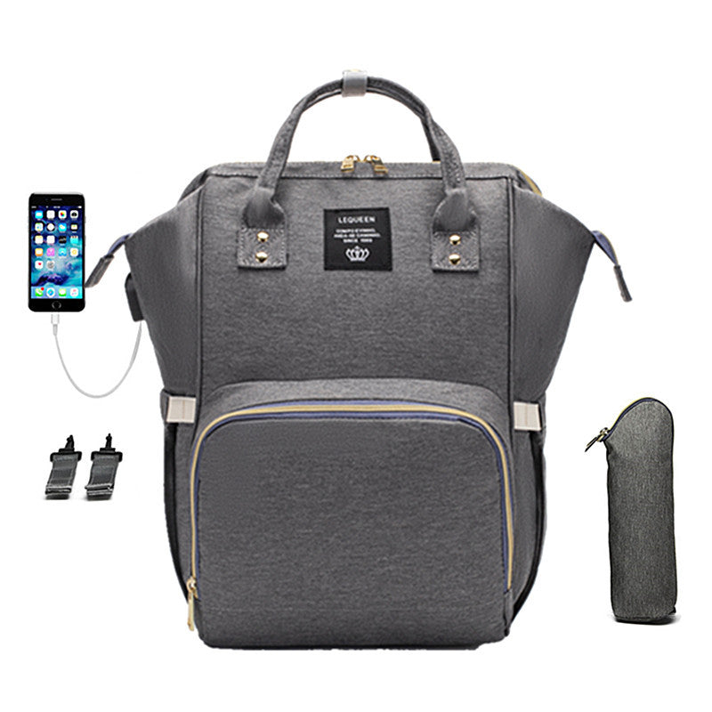 Grand sac maman LEQUEEN – Sac à langer multifonction