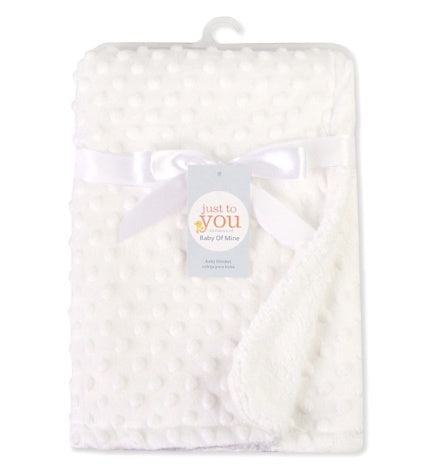 Couverture bébé à pois polaires — Lange doux double couche pour nouveau-né