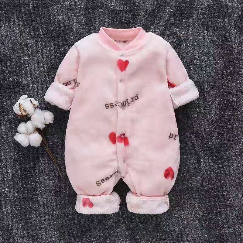 Baby's long-sleeved flannel sleepsuit
