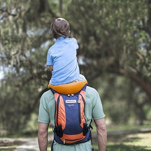 Hands-Free Shoulder Carrier with Ankle Straps and Cushioned Hip Seat Nylon Child Strap Rider Travel Back Frame Infant Saddle