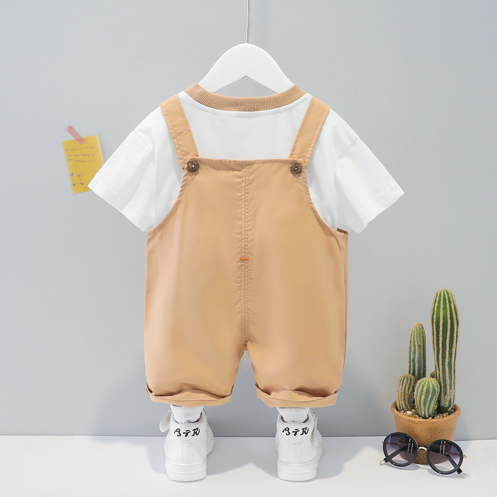 Cartoon Summer Baby Overalls – Cute Korean Style
