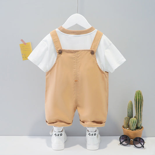 Salopette bébé été cartoon – Style coréen mignon