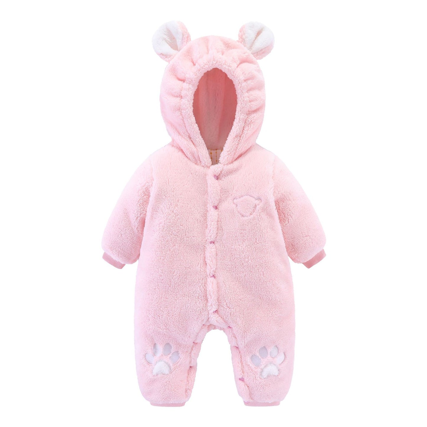 Quilted rice velvet baby sleepsuit for winter
