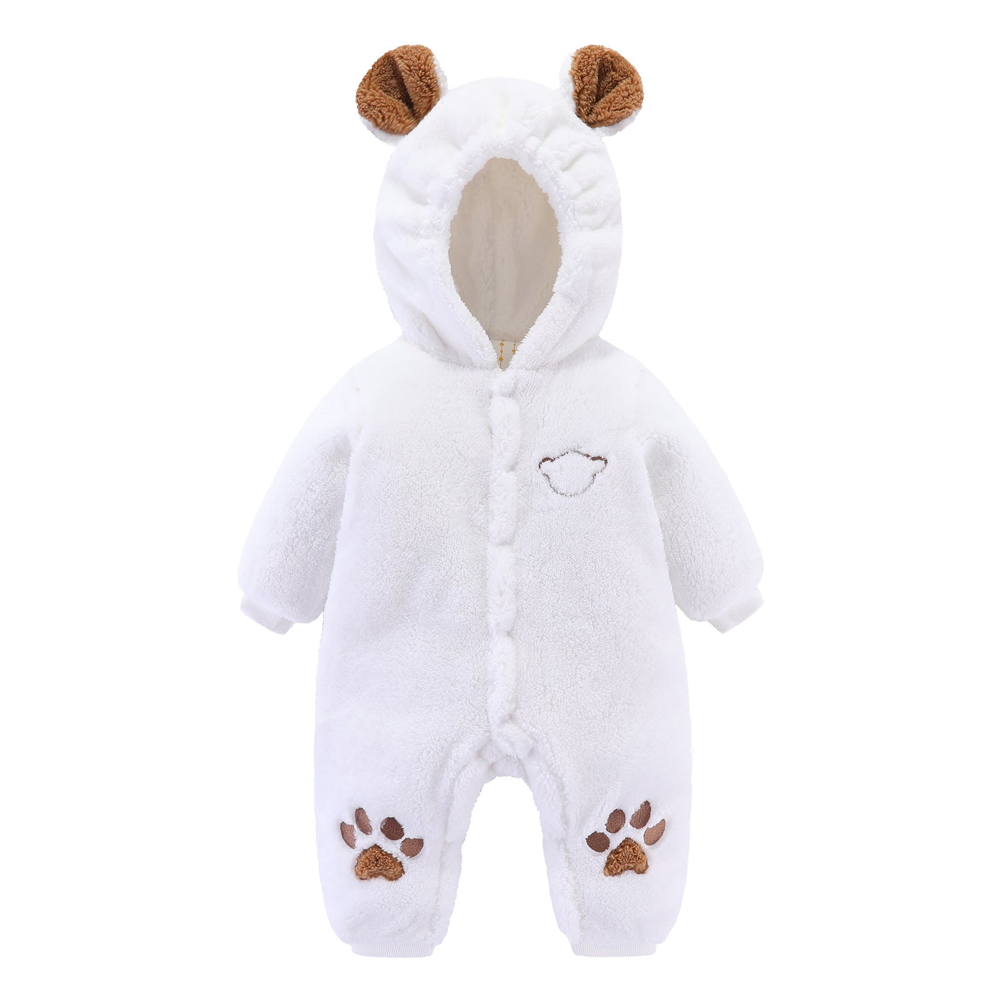 Quilted rice velvet baby sleepsuit for winter