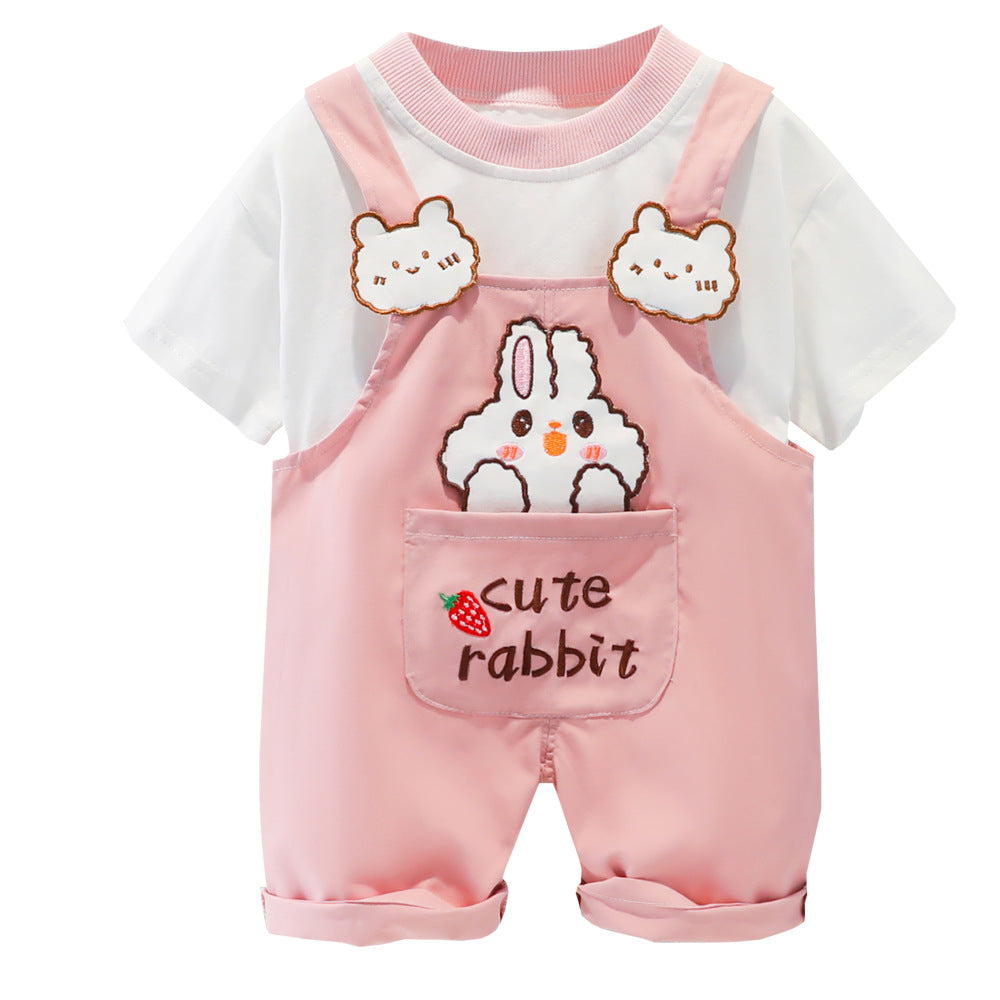 Cartoon Summer Baby Overalls – Cute Korean Style