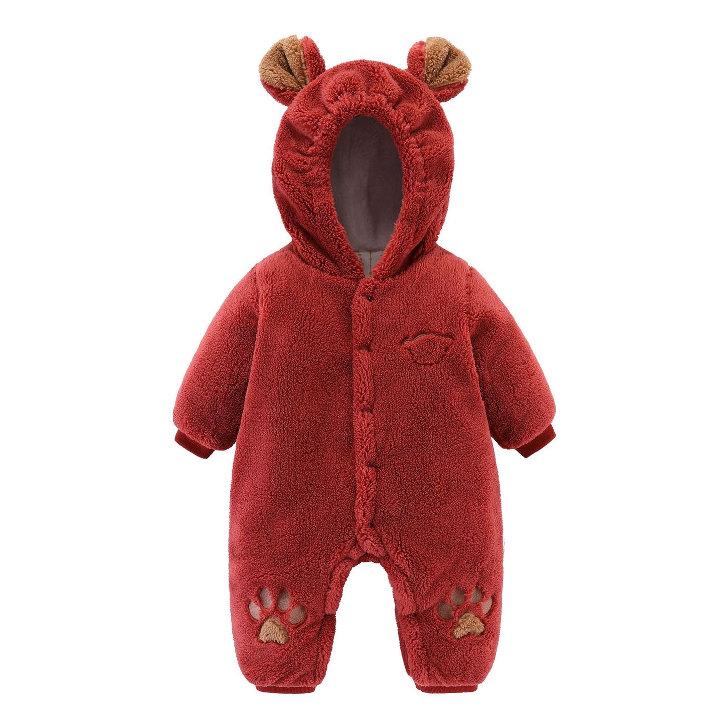 Quilted rice velvet baby sleepsuit for winter