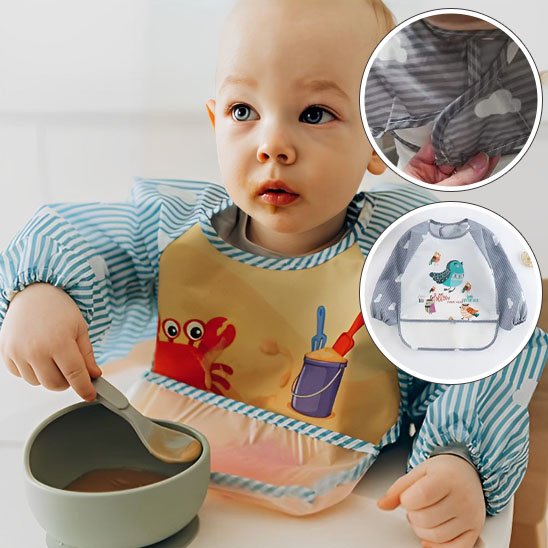 Bavoir bébé | Imperméable Manches Longues